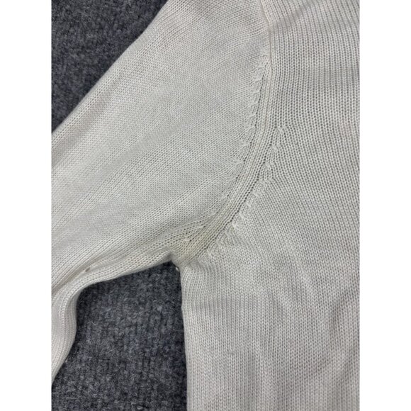 Lululemon Sweater Womens Small White Knit Pullover Mesh Panel Long Sleeve Logo - Picture 5 of 10